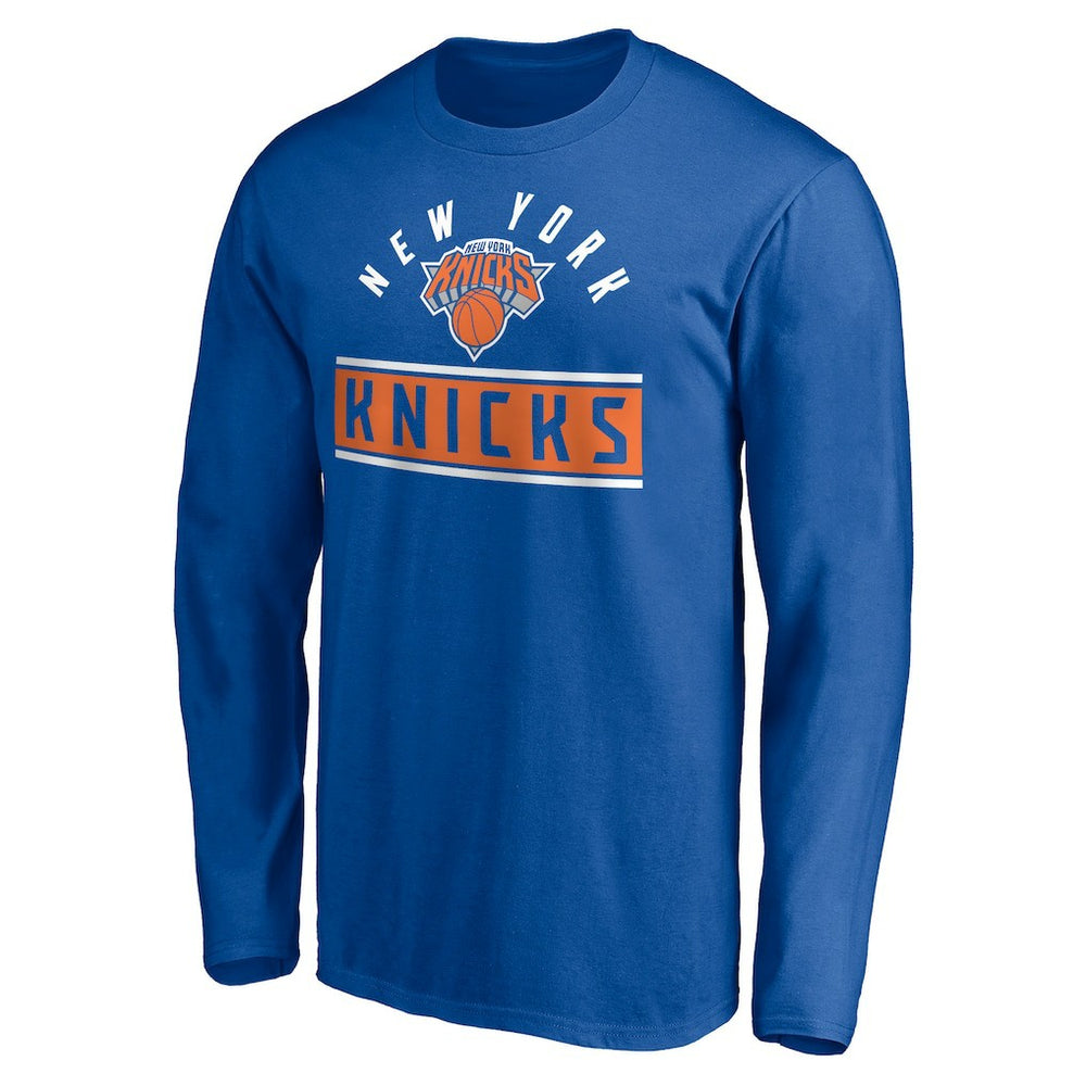 NBA - New York Knicks Team Arch Knockout Long Sleeve T-Shirt - Blue