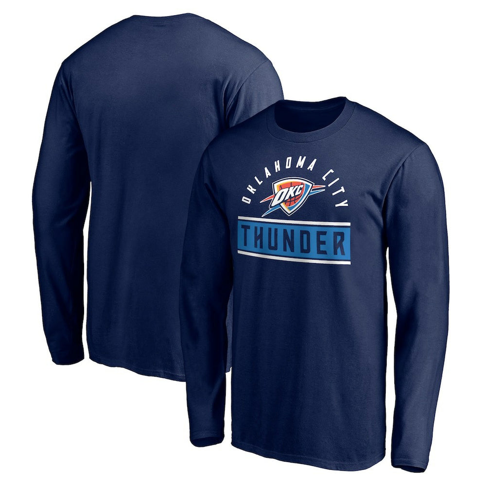 NBA - Oklahoma City Thunder Team Arch Knockout Long Sleeve T-Shirt - Navy