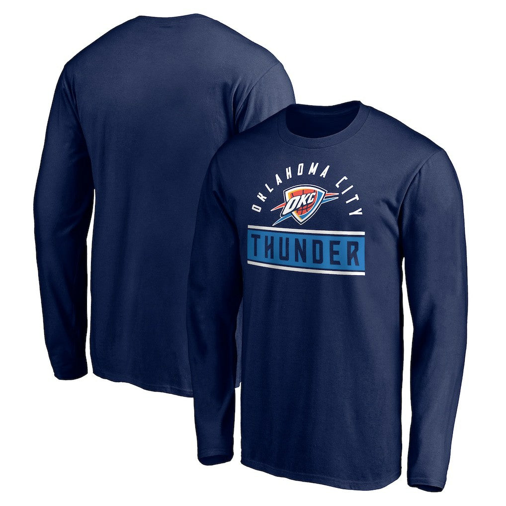 NBA - Oklahoma City Thunder Team Arch Knockout Long Sleeve T-Shirt - Navy