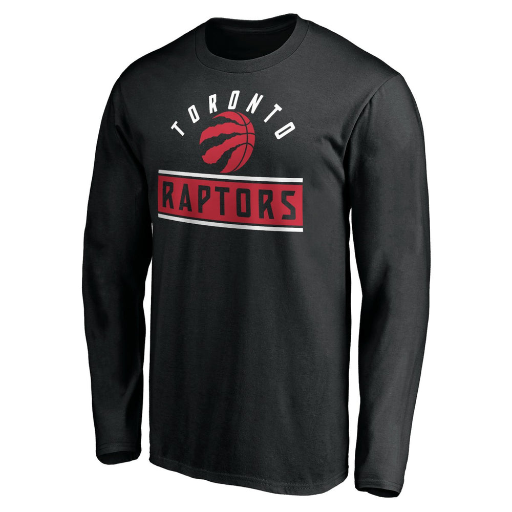 NBA - Toronto Raptors Team Arch Knockout Long Sleeve T-Shirt - Black