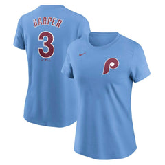 Bryce Harper Philadelphia Phillies Nike Women's Cooperstown Collection Fuse Name & Number T-Shirt Near Me