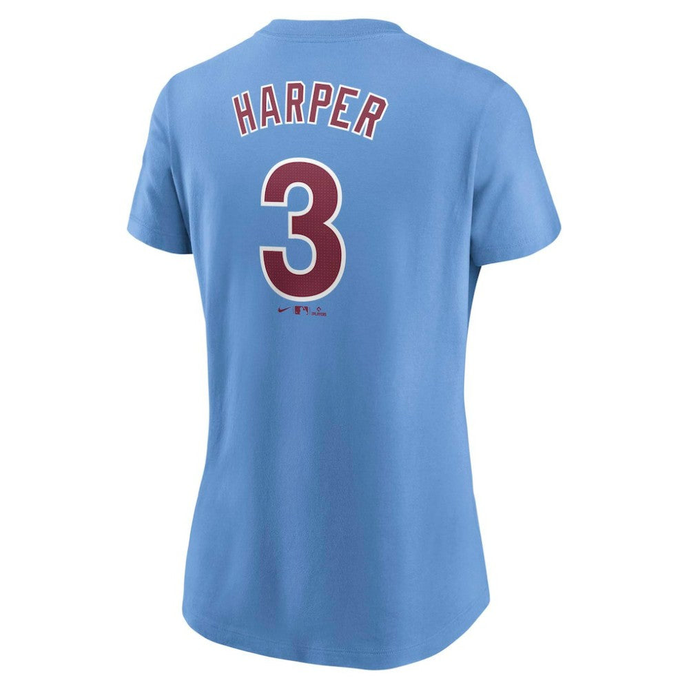 Bryce Harper Philadelphia Phillies Nike Women's Cooperstown Collection Fuse Name & Number T-Shirt Near Me