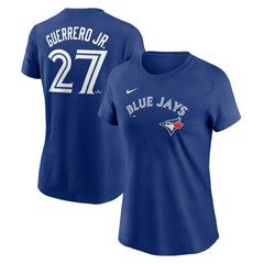 Vladimir Guerrero Jr. Toronto Blue Jays Nike Women's Cooperstown Collection Fuse Name & Number T-Shirt Lifestyle