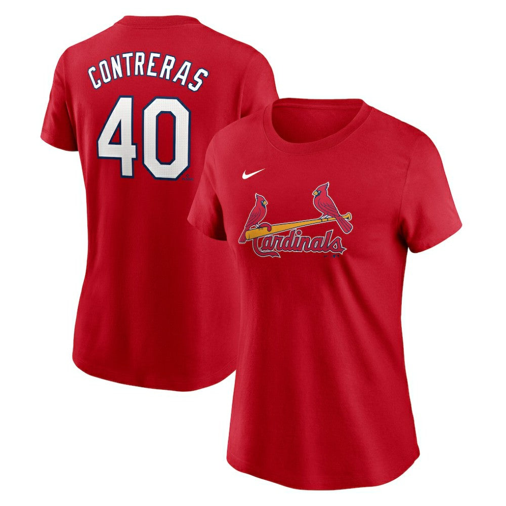 Willson Contreras St. Louis Cardinals Nike Women's Cooperstown Collection Fuse Name & Number T-Shirt Lifestyle