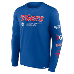 Fanatics - Philadelphia 76ers Baseline Long Sleeve T-Shirt - Royal
