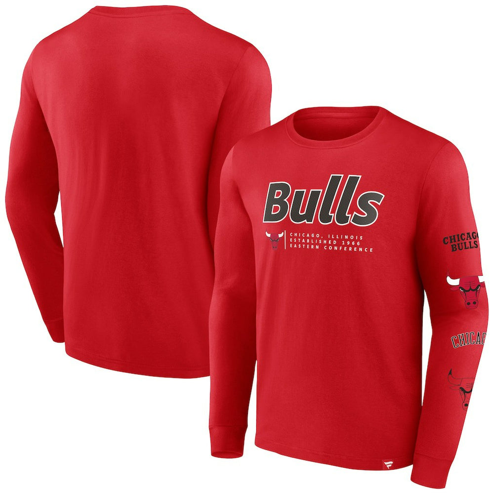 Fanatics - Chicago Bulls Baseline Long Sleeve T-Shirt - Red