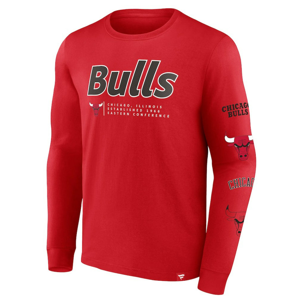 Fanatics - Chicago Bulls Baseline Long Sleeve T-Shirt - Red