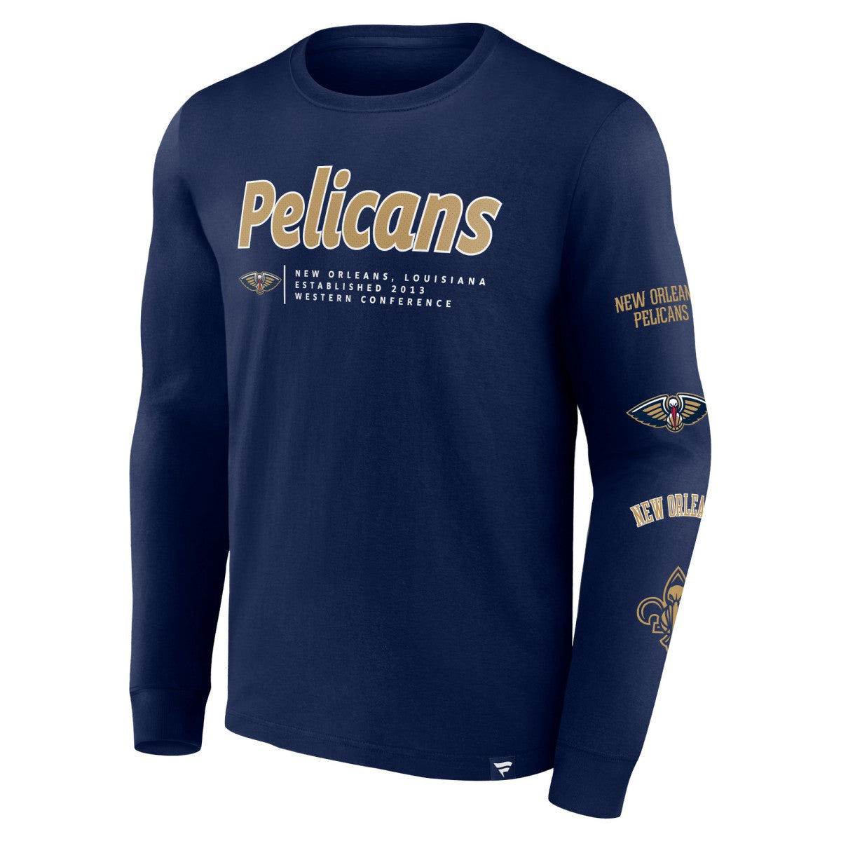 Fanatics - New Orleans Pelicans Baseline Long Sleeve T-Shirt - Navy