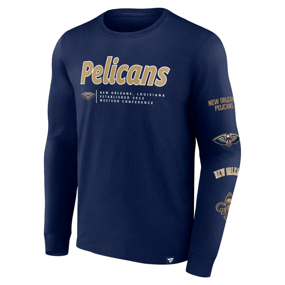 Fanatics - New Orleans Pelicans Baseline Long Sleeve T-Shirt - Navy
