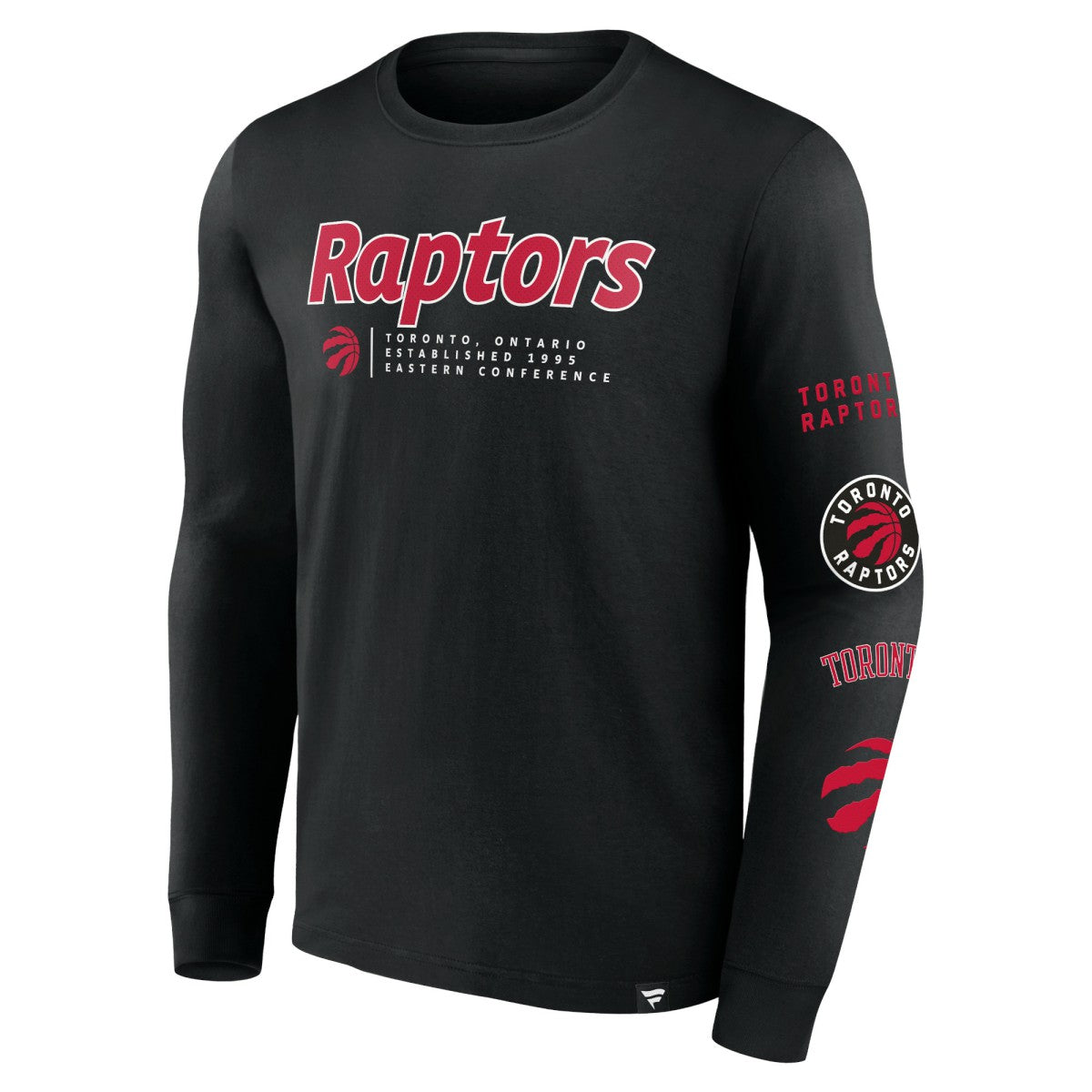 Fanatics - Toronto Raptors Baseline Long Sleeve T-Shirt - Black