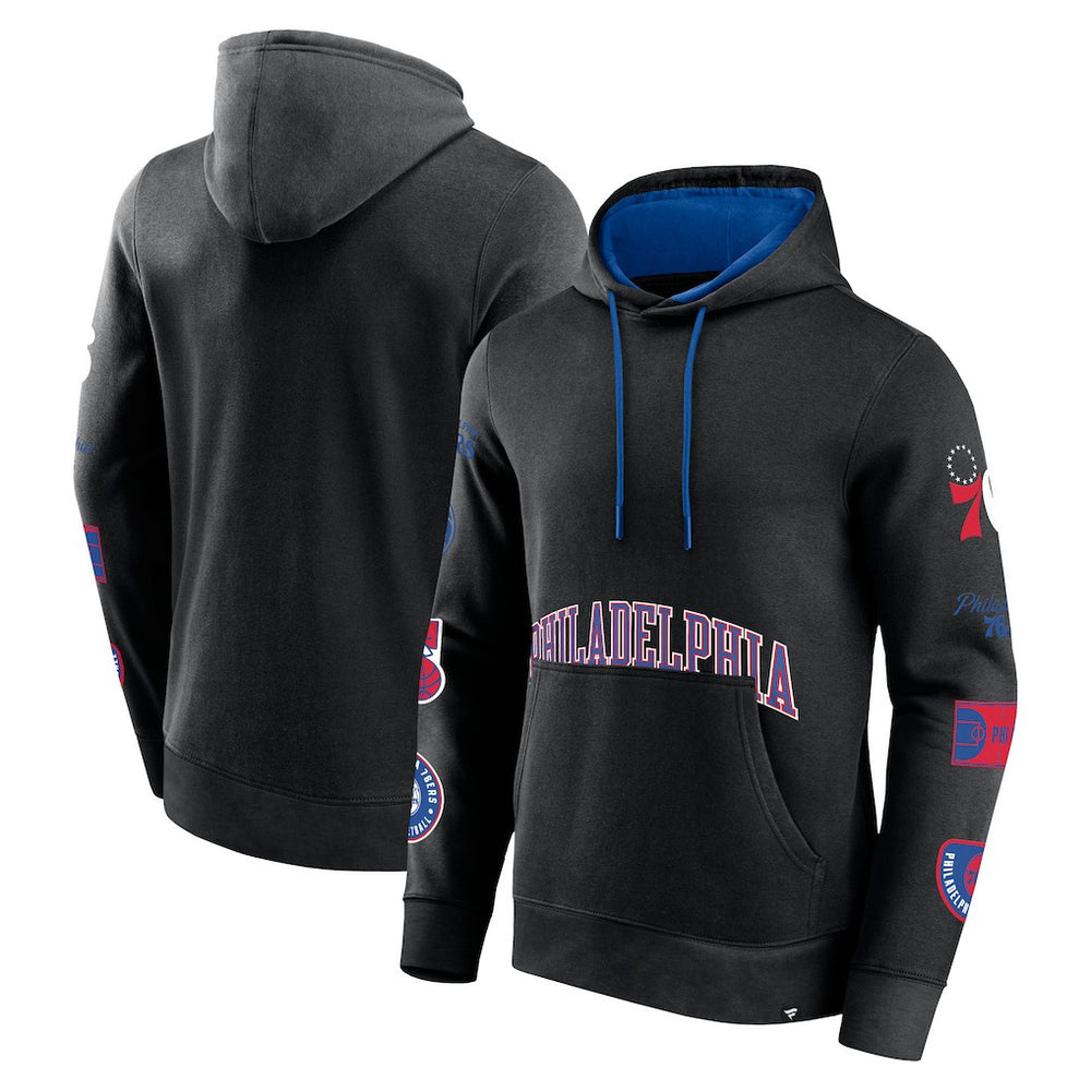 Fanatics - Philadelphia 76ers Home Court Pullover Hoodie - Black