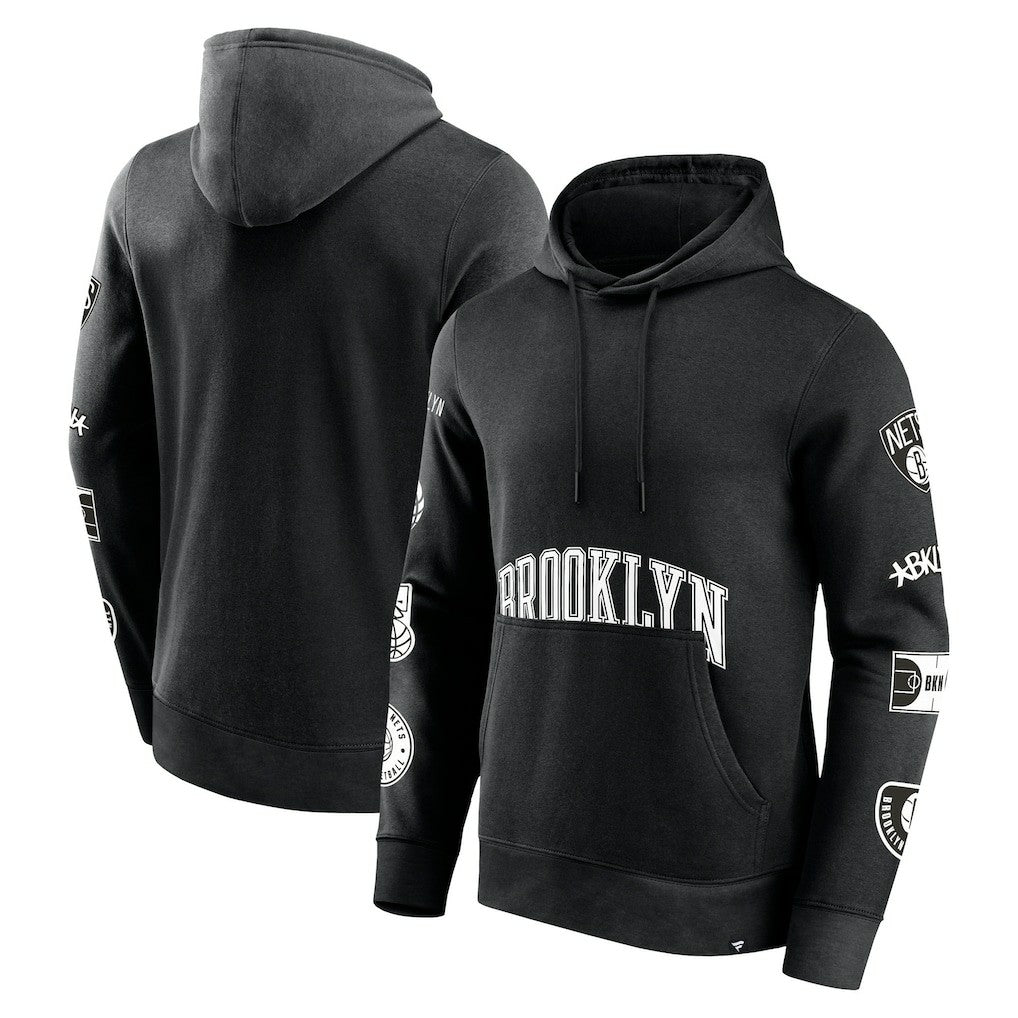Fanatics - Brooklyn Nets Home Court Pullover Hoodie - Black