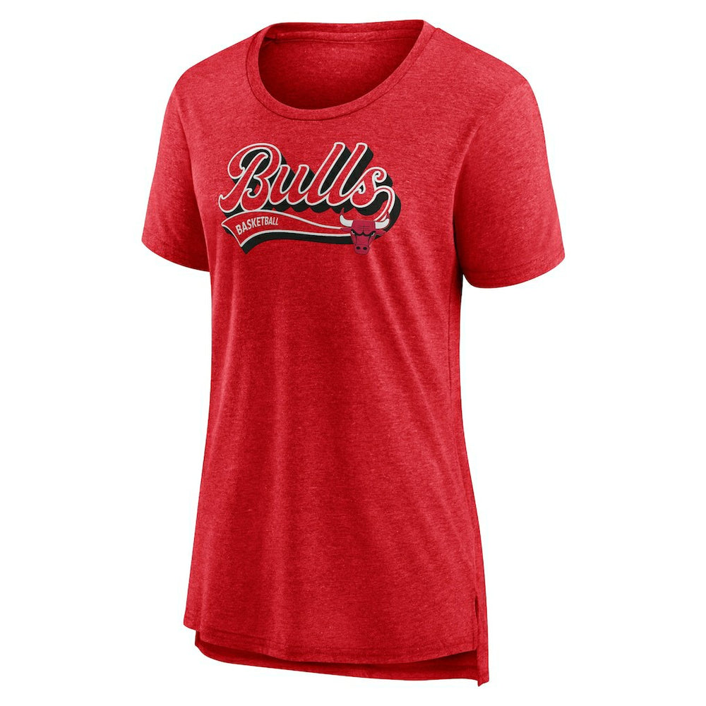 Fanatics - Chicago Bulls Women's League Leader Tri-Blend T-Shirt - Heather Red