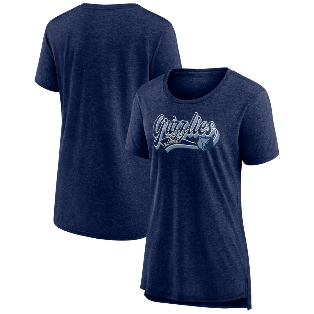 Fanatics - Memphis Grizzlies Women's League Leader Tri-Blend T-Shirt - Heather Navy