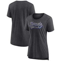 Fanatics - Charlotte Hornets Women's League Leader Tri-Blend T-Shirt - Heather Charcoal