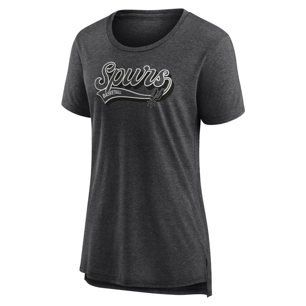 Fanatics - San Antonio Spurs Women's League Leader Tri-Blend T-Shirt - Heather Charcoal