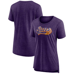 Fanatics - Phoenix Suns Women's League Leader Tri-Blend T-Shirt - Heather Purple