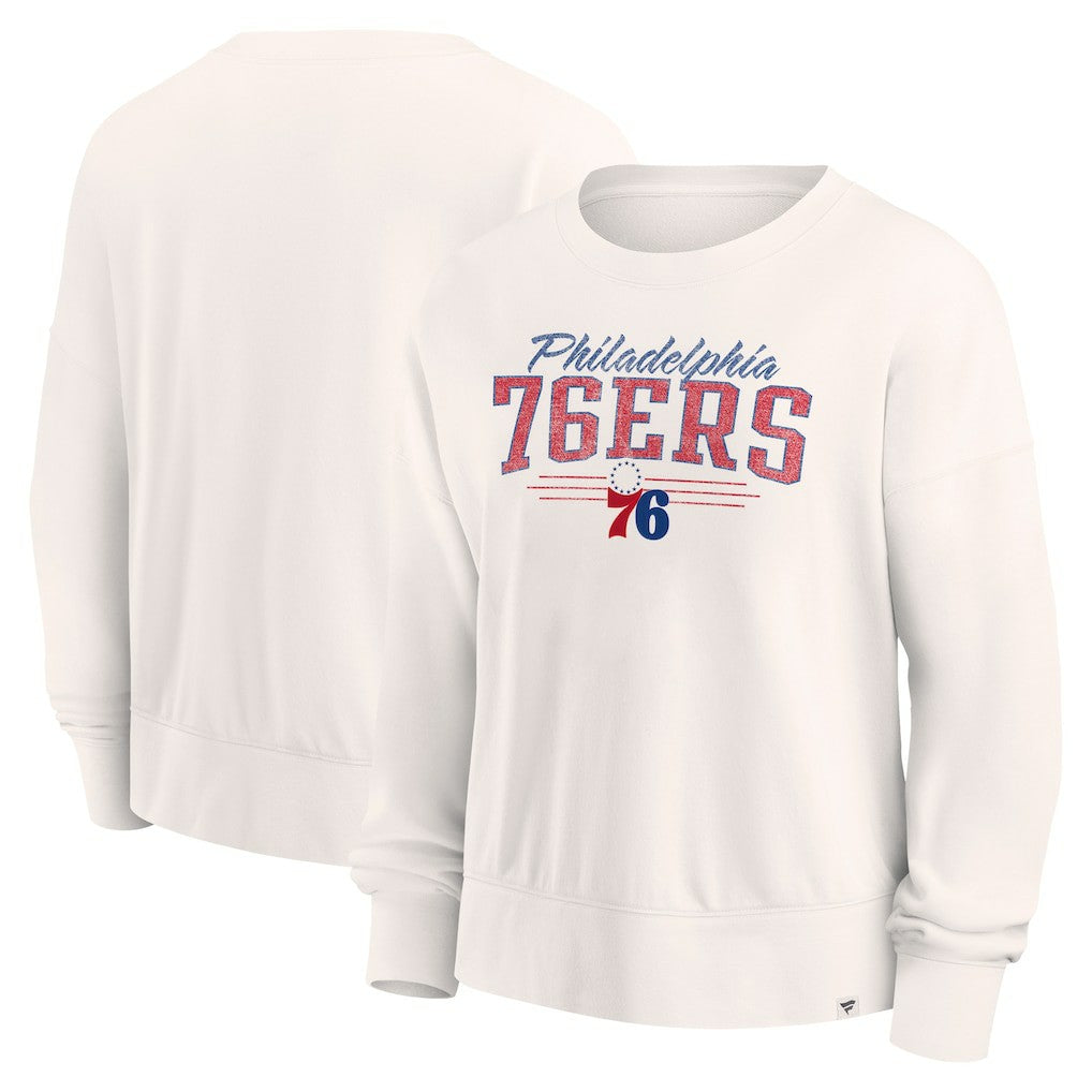 Fanatics - Philadelphia 76ers Women's Close the Game Pullover Sweatshirt - Cream