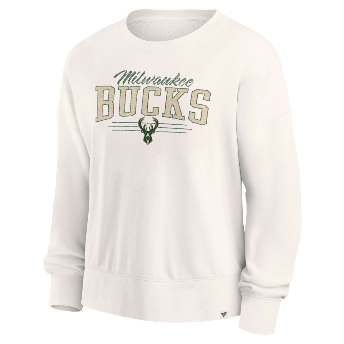 Fanatics - Milwaukee Bucks Women's Close the Game Pullover Sweatshirt - Cream
