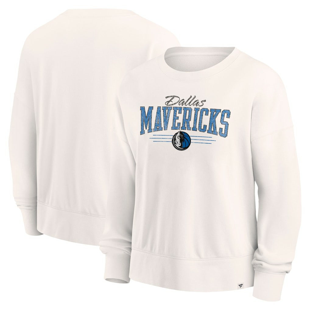 Fanatics - Dallas Mavericks Women's Close the Game Pullover Sweatshirt - Cream