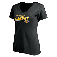 NBA - Los Angeles Lakers Women's Mascot In Bounds V-Neck T-Shirt - Black