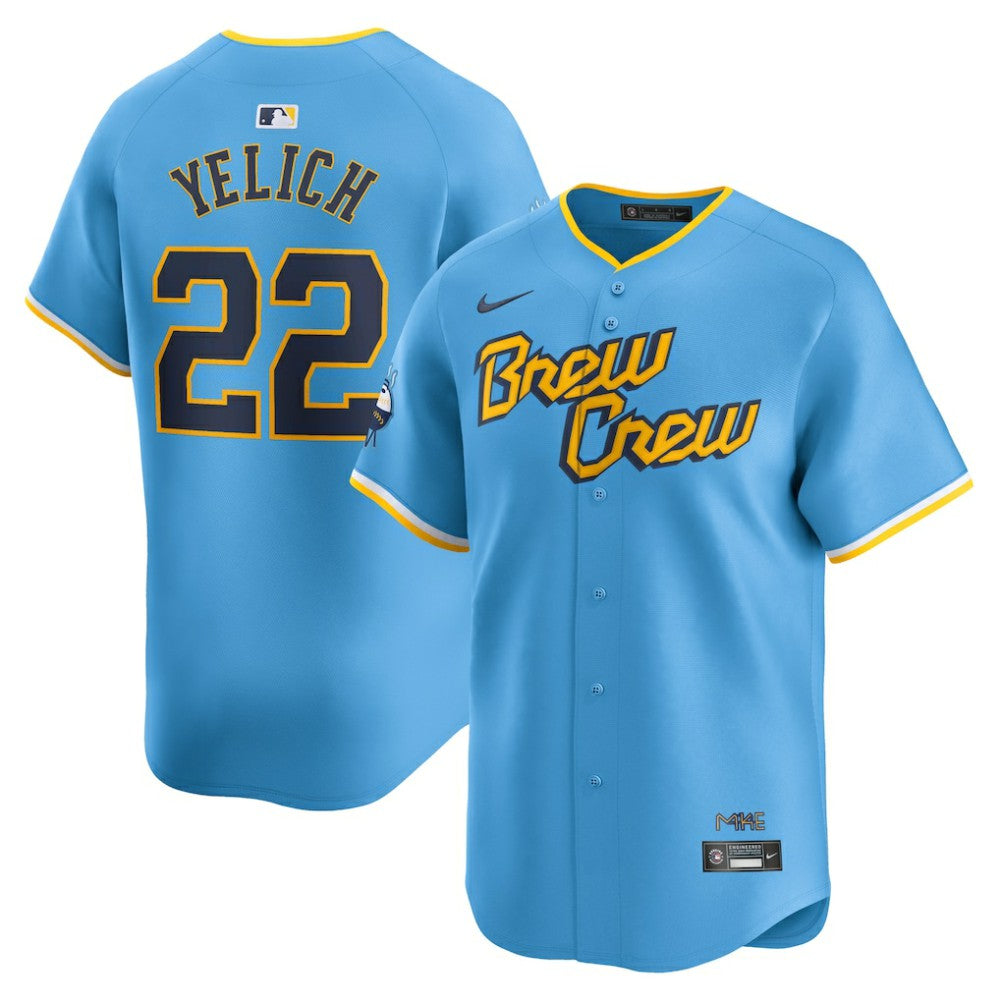 Christian Yelich Milwaukee Brewers Nike City Connect Limited Player Jersey - Powder Blue | MLB Jerseys