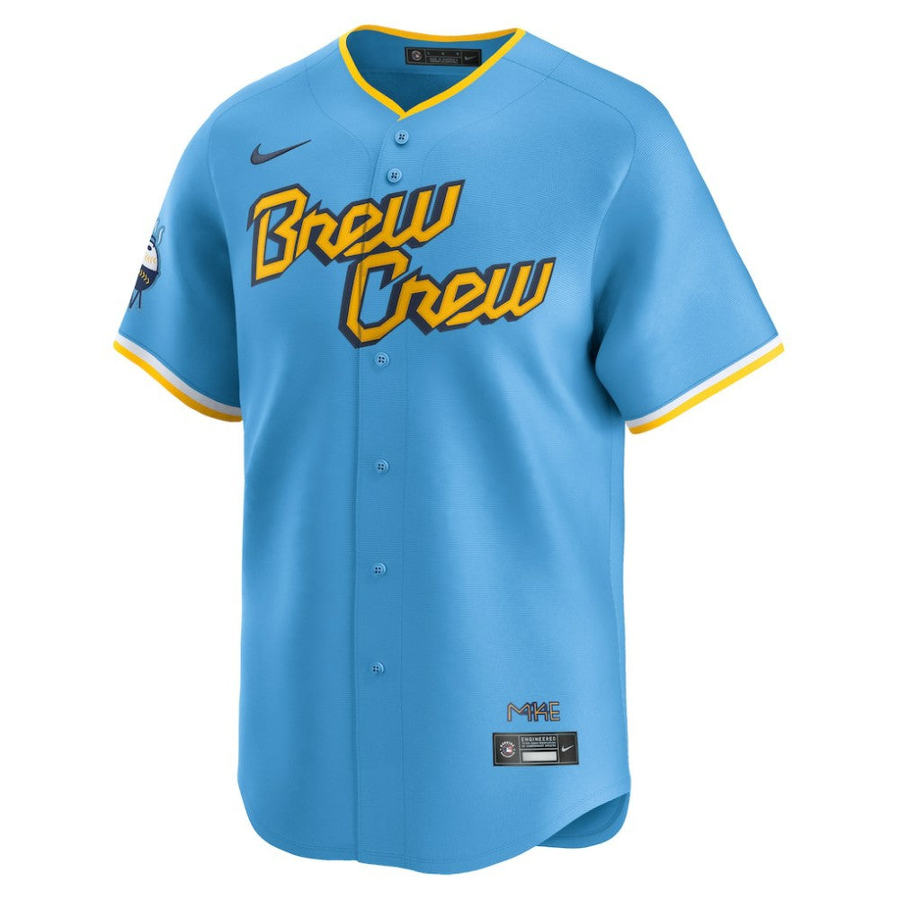 Christian Yelich Milwaukee Brewers Nike City Connect Limited Player Jersey - Powder Blue | MLB Jerseys