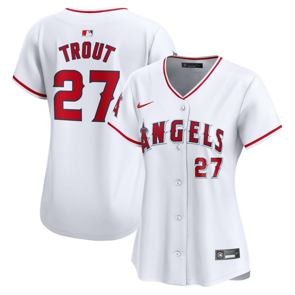 Mike Trout Los Angeles Angels Nike Women's Home Limited Player Jersey - White | MLB Jerseys