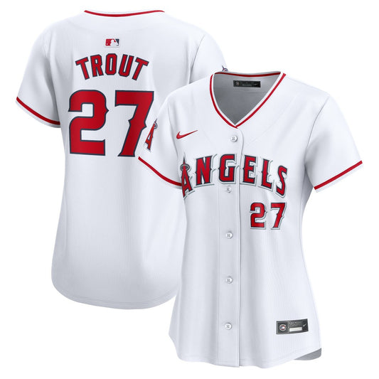 Mike Trout Los Angeles Angels Nike Women's Home Limited Player Jersey - White | MLB Jerseys