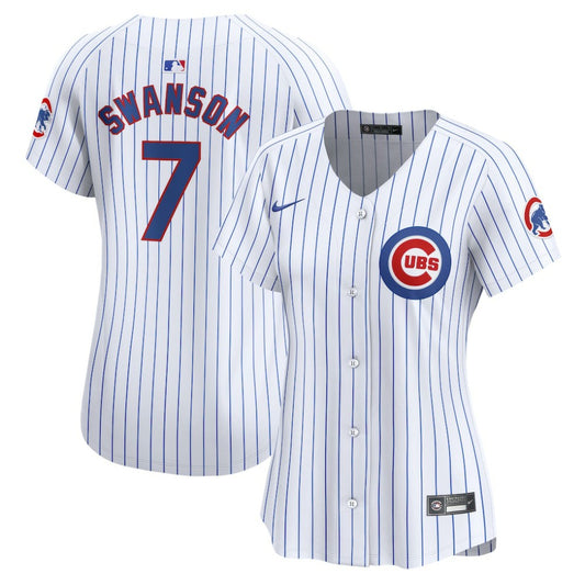 Dansby Swanson Chicago Cubs Nike Women's Home Limited Player Jersey - White | MLB Jerseys