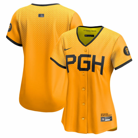 Pittsburgh Pirates Nike Women's City Connect Limited Jersey - Gold | MLB Jerseys