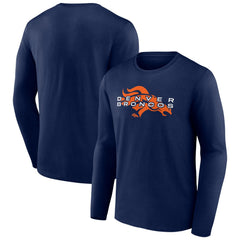 Denver Broncos Advance to Victory Long Sleeve T-Shirt Navy - NFL