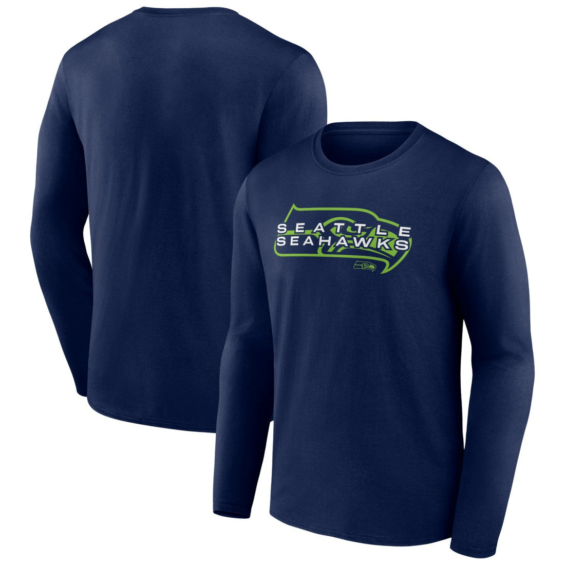 Seattle Seahawks Advance to Victory Long Sleeve T-Shirt College Navy - NFL