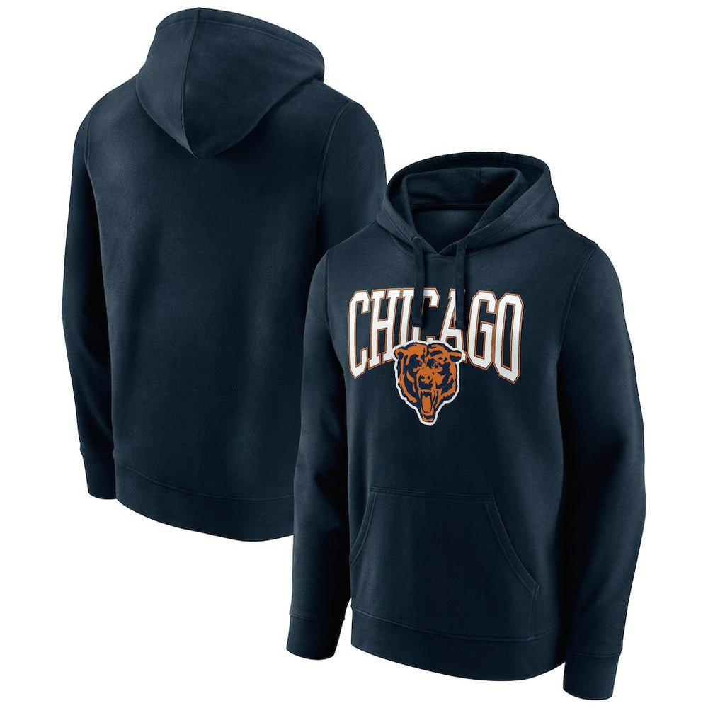 Chicago Bears Gridiron Classics Campus Standard Pullover Hoodie Navy - NFL