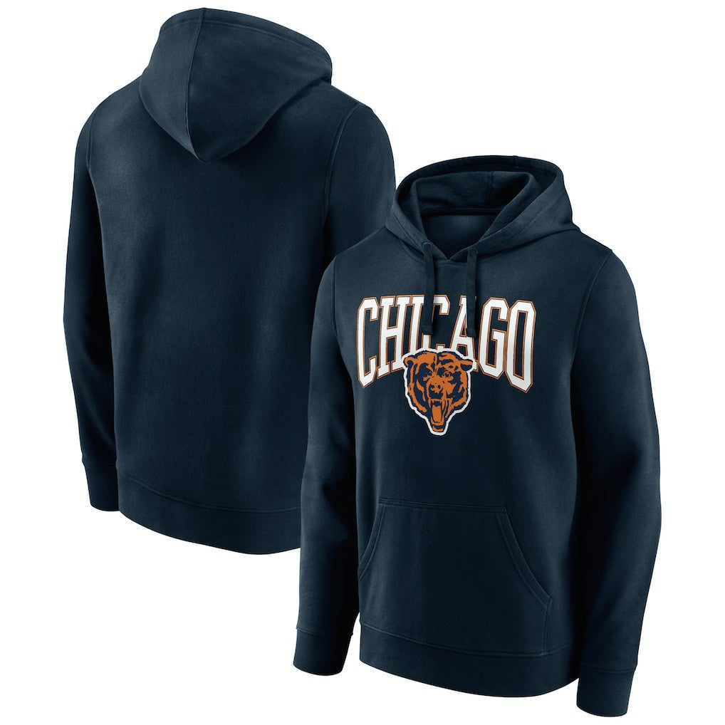 Chicago Bears Gridiron Classics Campus Standard Pullover Hoodie Navy - NFL