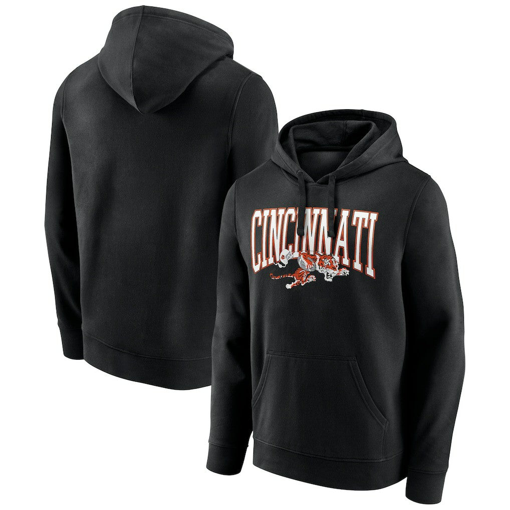 Cincinnati Bengals Gridiron Classics Campus Standard Pullover Hoodie Black - NFL