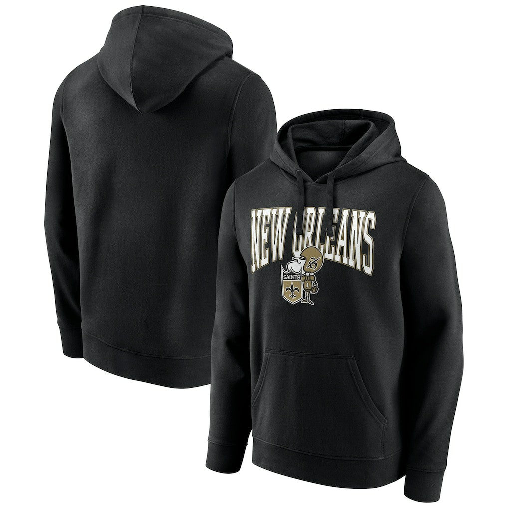 New Orleans Saints Gridiron Classics Campus Standard Pullover Hoodie Black - NFL