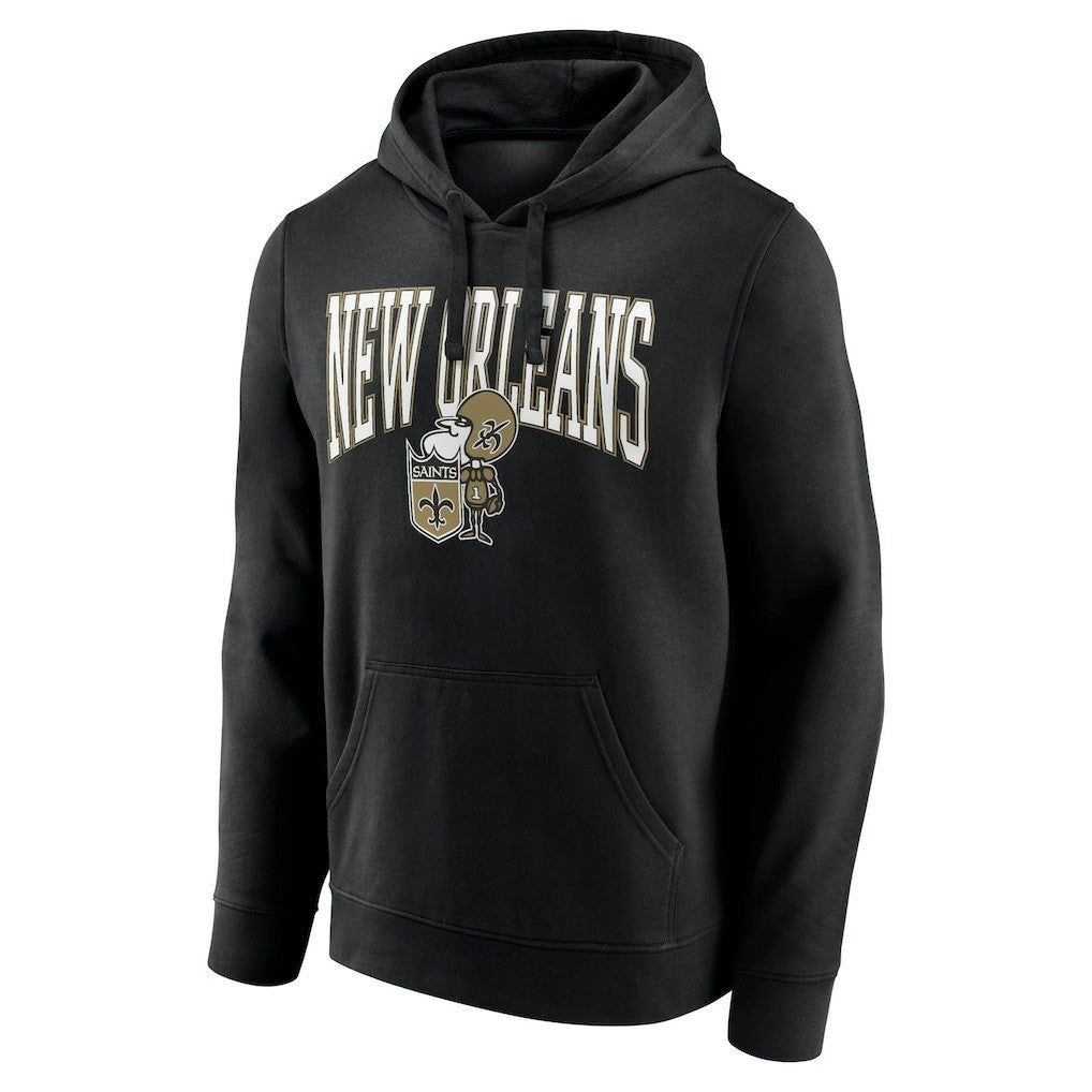 New Orleans Saints Gridiron Classics Campus Standard Pullover Hoodie Black - NFL