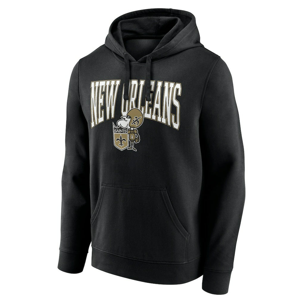 New Orleans Saints Gridiron Classics Campus Standard Pullover Hoodie Black - NFL