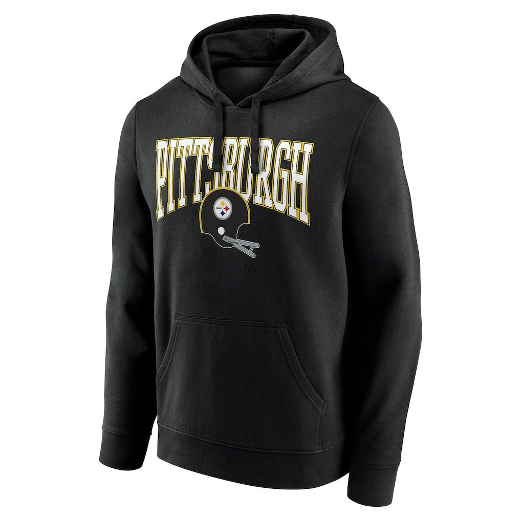 Pittsburgh Steelers Gridiron Classics Campus Standard Pullover Hoodie Black - NFL