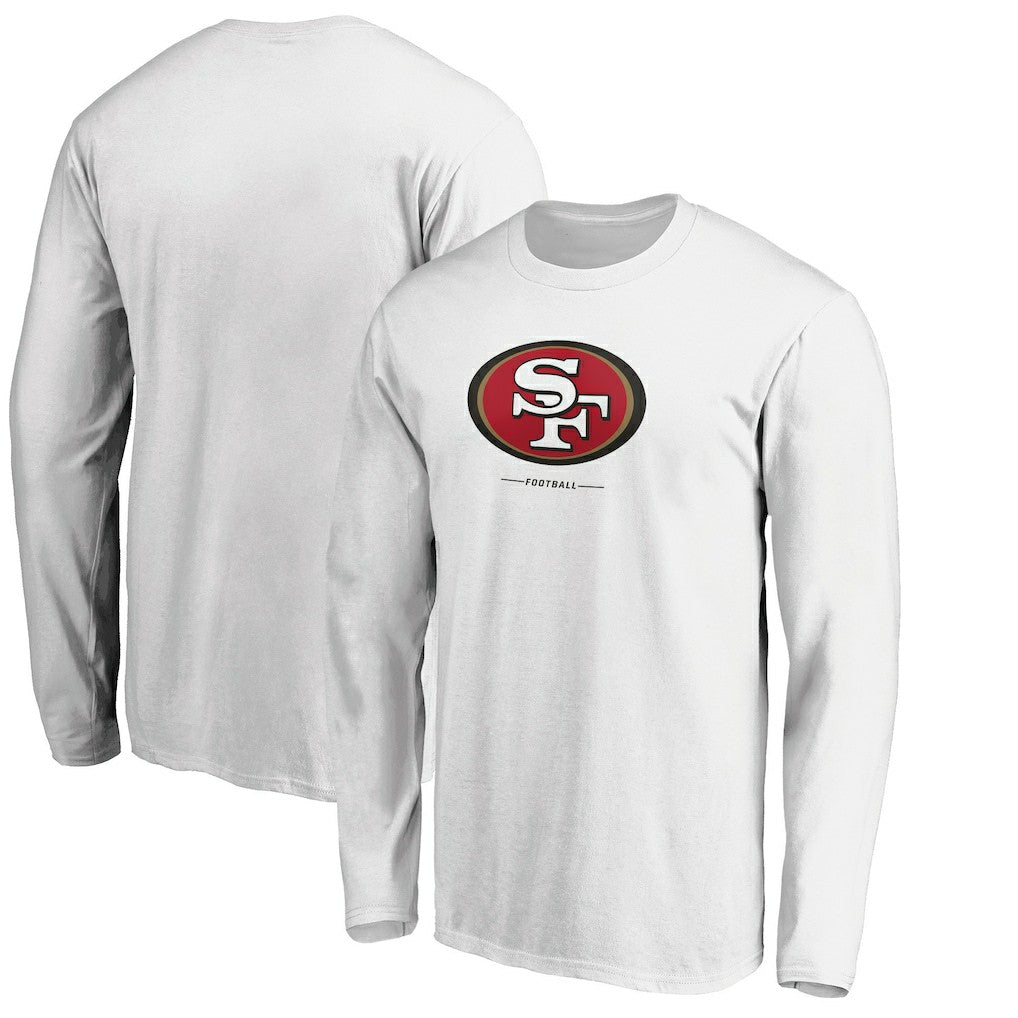 San Francisco 49ers Team Lockup Long Sleeve T-Shirt White - NFL