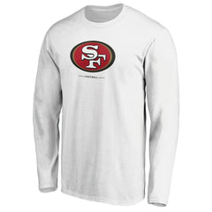 San Francisco 49ers Team Lockup Long Sleeve T-Shirt White - NFL