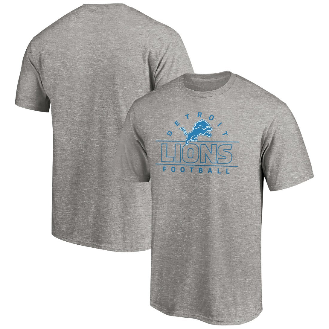 Detroit Lions Dual Threat T-Shirt Heather Gray - NFL