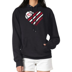 Cincinnati Reds G-III 4Her by Carl Banks Women's Heart Fleece Pullover Hoodie Lifestyle