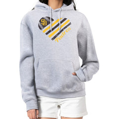 San Diego Padres G-III 4Her by Carl Banks Women's Heart Fleece Pullover Hoodie for sale