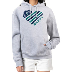 Seattle Mariners G-III 4Her by Carl Banks Women's Heart Fleece Pullover Hoodie Lifestyle