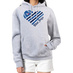 Toronto Blue Jays G-III 4Her by Carl Banks Women's Heart Fleece Pullover Hoodie Lifestyle