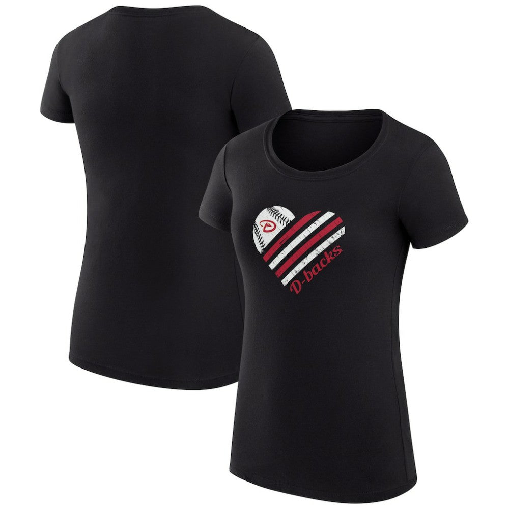 Arizona Diamondbacks G-III 4Her by Carl Banks Women's Super-Slim Fit Lightweight Heart Graphic T-Shirt Lifestyle
