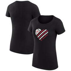 Arizona Diamondbacks G-III 4Her by Carl Banks Women's Super-Slim Fit Lightweight Heart Graphic T-Shirt Lifestyle