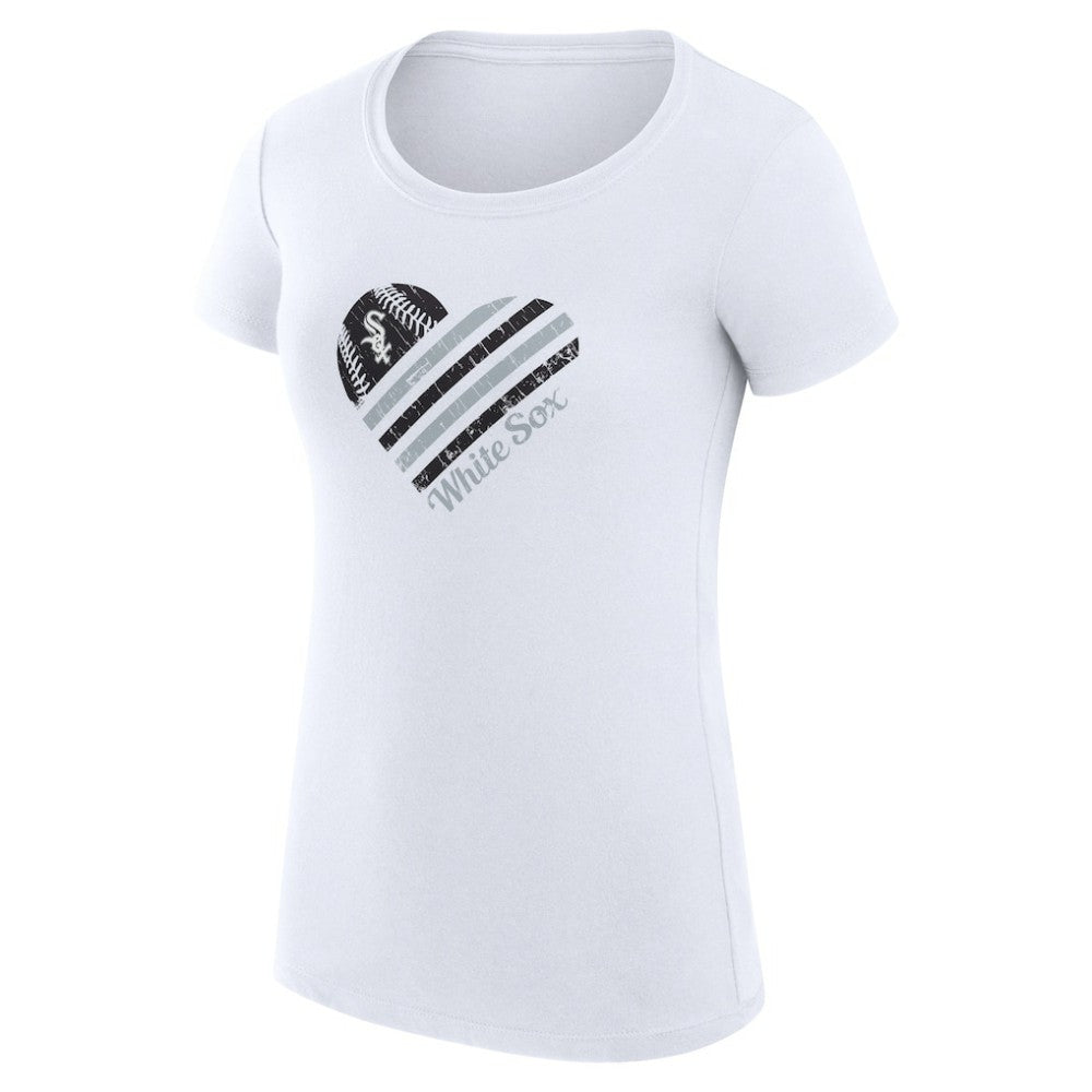 Chicago White Sox G-III 4Her by Carl Banks Women's Super-Slim Fit Lightweight Heart Graphic T-Shirt discount